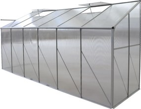 Seră de grădină de perete, policarbonat, 122x374x199 cm, MABON TIP 4