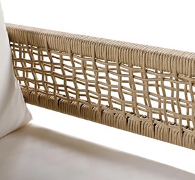 Set de mobilier de grădină din 4 piese cu frânghie, Bej | Aosom Romania