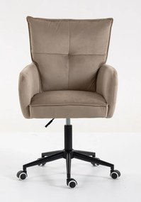 HR250K Scaun Catifea Latte Bază Neagră