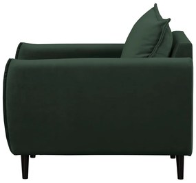 Fotoliu verde închis cu tapițerie din catifea Juli – Ropez