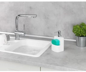 WENKO 3620115100 - Dispenser de săpun FESTIVAL, 10 x 18 cm, alb