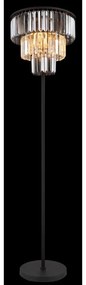 Lampadar design modern NAXIS 3L negru/fumuriu