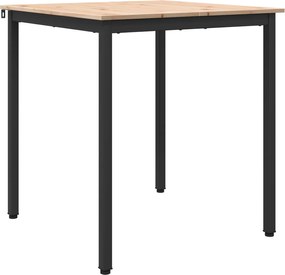 vidaXL Masă de dining natural 70 x 70 x 75 cm Lemn de pin masiv