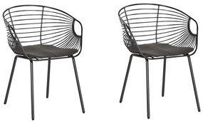 Set 2 buc. scaune de sufragerie HABIR (negru). 1022870