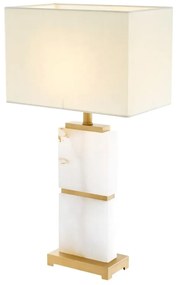 Veioza design LUX din alabaster si metal alama, Robbins 111599 HZ