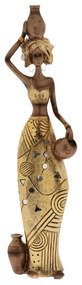 Figurina din rasina African Woman Gold 11 cm x 7 cm x 42 cm