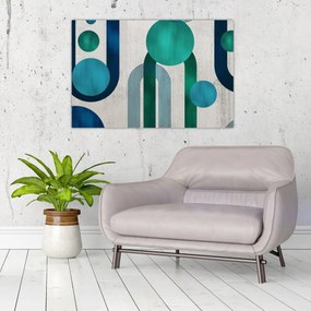 Tablou - Linii și forme circulare (90x60 cm)