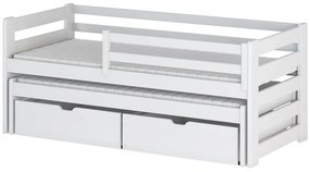 Pat pentru copii 90 cm Palkana (Alb) (cu somieră) (cu sp. depozitare). 1103334