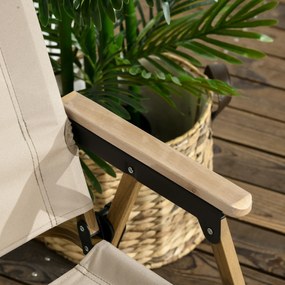 Outsunny Scaun de camping scaun de pescuit pliabil cu brate tesatura Oxford si structura otel 54 x 59 x 78 cm Kaki | Aosom Romania