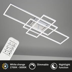 Lustră LED dimabilă aplicată FRAME LED/51W/230V crom Brilo + telecomandă