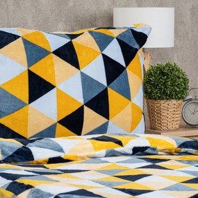 Lenjerie de pat din microflanel 4Home Scandi triangle, 140 x 220 cm, 70 x 90 cm