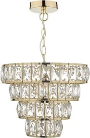 Där Lighting CER0135 - Candelabru pe lanț CERYS 1xE27/60W/230V auriu