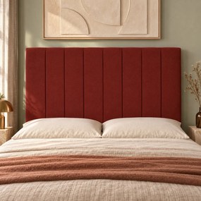 Pat boxspring din catifea Novella cu ladă 140×200 cm, roșu