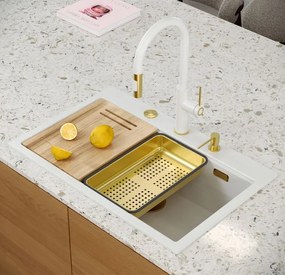 Chiuveta din granit MARC 110 WORKSTATION alb