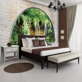 Fototapet - Privire spre cascadă (254x184 cm), în 8 de alte dimensiuni noi