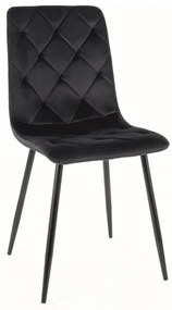 Scaun Jerry velvet negru Blu19