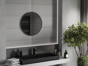 Mexen Loft oglindă de baie rotundă 60 cm, ramă neagră - 9850-060-060-000-70