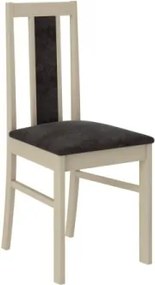 Scaun tapitat, din lemn, K75, ADRK Furniture (Culoare: Nuc inchis)