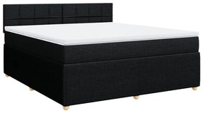 3287537 vidaXL Pat box spring cu saltea, negru, 180x200 cm, catifea