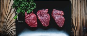 Tablou cu carne pe farfurie (120x50 cm)