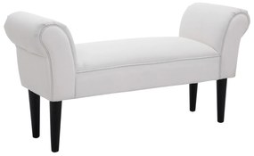 HOMCOM Bancă de Capăt de Pat cu Cotiere Rulate, Bancă Căptușită pentru Dormitor, 102x36x51 cm, Alb | Aosom Romania