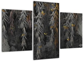 Tablou - Crenguțe de salcie, fundal negru (90x60 cm)