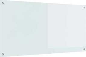 vidaXL Panou de bucătărie Alb 120 x 60 cm sticlă securizată