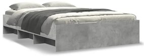 3295698 vidaXL Cadru de pat, gri beton, 120x190 cm, lemn prelucrat