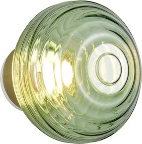 Aplică de perete verde LED din sticlă cu USB ø 15,5 cm Earl – Reality