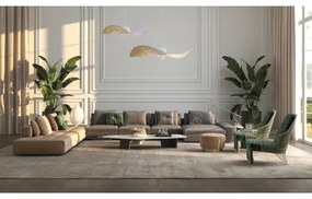 Lustră pe cablu KAPELLO 1xE27/60W/230V d. 76 cm albă/aurie