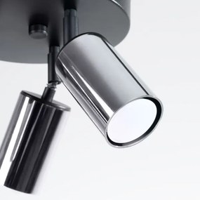 Spot Sollux SL.1369 WINX 3xGU10/10W/230V negru/crom