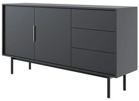 Comodă VIVALA 2D3S, negru