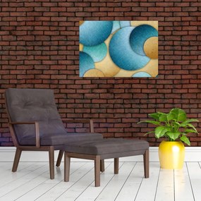 Tablou cu abstracție cercuri (70x50 cm)