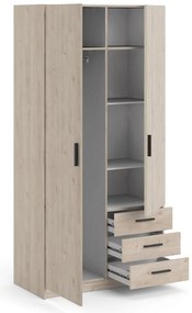 Șifonier în culoare naturală cu aspect de lemn de stejar 99x200 cm Sprint – Tvilum