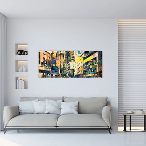 Tablou abstacțiunii pictate (120x50 cm)