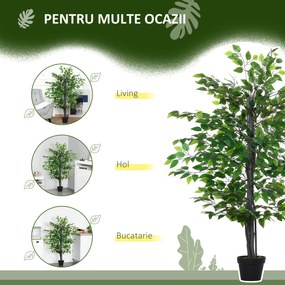 Arbore Artificial de Banan Outsunny, Planta Artificiala, bananier artificial | AOSOM RO