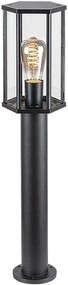Stalp mic pentru iluminat exterior design modern IP44 DUBROVNIK negru mat