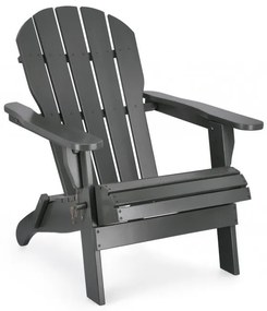 Scaun gri, din lemn, pliabil, Philadelphia, Yes