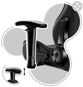 Scaun gaming pentru copii Rover 6 (negru). 1087543