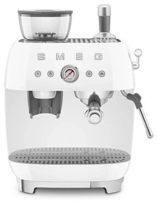 SMEG 50's Retro Style EGF03 Cafetieră cu pârghie cu râșniță de cafea 2 căni alb - Smeg