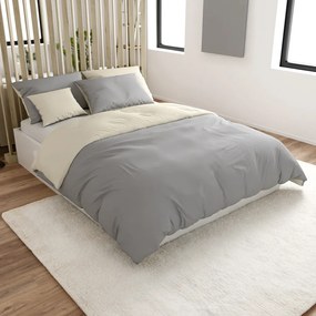 Lenjerie de pat din bumbac MONOCHROMATIC crem-gri Dimensiune lenjerie de pat: 70 x 90 cm | 140 x 200 cm