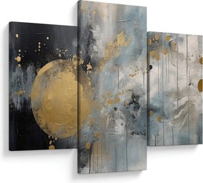 Tablou - Abstracție cu minge de aur (90x60 cm)