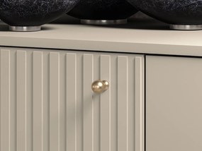 Comoda living  dormitor hol cu 3 sertare si 1 usa , casmir mdf casmir cu model , 120x85x40 cm, canturi abs, cu rafturi, picioare negre butoni auriu