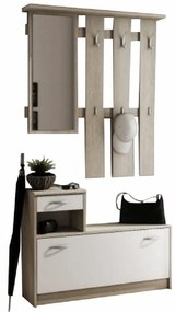 Set hol 2 piese Vira Mecki stejar sonoma 100/26/190 cm