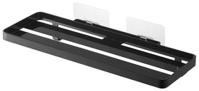Raft pentru baie negru mat autoadeziv din oțel Film Hook – YAMAZAKI