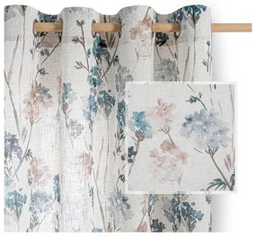 Draperie albastru-deschis/crem 135x250 cm Flosi – Restilo