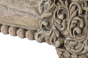 Consolă din lemn masiv de tec sculptat manual, piesa unicat, „Parthenon"