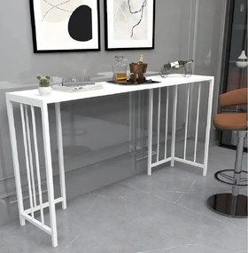 Masa Bucătărie Tip Bar, Alba, 150x90x35 cm