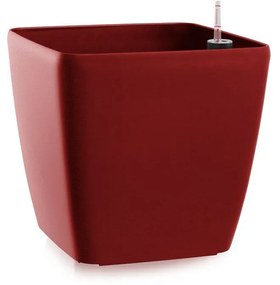 Flower Lover Ghiveci cu auto-apărare Quadrato matt roșu, 24 cm, 24 cm