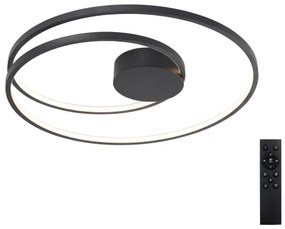 Brilagi- Plafonieră LED dimabilă TWISTER LED/75W/230V Ø 70 cm neagră +telecomandă